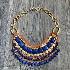 Stella and Dot Leather Bib Necklace